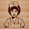 A female figure in a nurse's uniform, suitable for vector design projects.