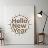 A set of inspirational quotes and designs celebrating the start of a new year in a vector format.