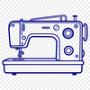Clean Design Sewing Equipment SVG A sewing machine with moving parts and fabric feed depicted in a clean vector style, suitable for digital use.