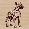 Close-up illustration of a standing Great Dane dog breed