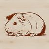 Detailed SVG Guinea Pig Design An illustration of a guinea pig with detailed fur texture, suitable for use in digital designs.