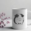 Cute Guinea Pig Vector Graphic Art Illustration of a cute guinea pig animal vector graphic.