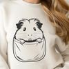 Cute Pocket Pet Graphic A cute guinea pig illustration, suitable for personal or commercial use in digital projects.