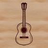 Beautiful Guitar Clip Art Vector Design Guitar clip art vector design with strings and frets.