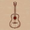Free Guitar Clip Art for Design Projects Close-up illustration of a guitar, suitable for graphic design projects