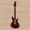 Stylized Guitar Illustration for Vector Projects A stylized illustration of a guitar, suitable for vector art projects.