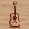 Beautiful Musical Instrument SVG Design A detailed illustration of a musical instrument, designed as a vector graphic with clean lines and precise shapes.