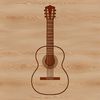 Free Vector Music Design Vector illustration of a guitar with intricate details.