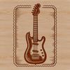 Guitar Illustration SVG Cutout A detailed illustration of a guitar, suitable for cutting machines like Cricut or laser cutters.