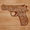 Vector Handgun Illustration Illustrative rendering of a handgun in vector format
