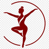 Illustrated female gymnast in motion, perfect for designers and crafters needing vector art.