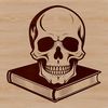 Gothic Skull Iconography An SVG graphic representation of a Gothic-inspired skull with ornate features.