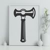 Simple Hammer Clip Art A simple illustration of a hammer, suitable for clip art and vector design projects.