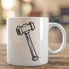 Graphic Hammer Illustration A digital illustration of a hammer, suitable for graphic design and DIY projects.