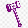 A simple illustration of a hammer tool, suitable for vector design and cutting machine projects.