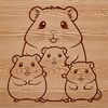 Whimsical Hamster Icon Illustrated hamster icon for family pet or home decor