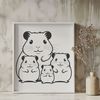 Friendly Furry Animal SVG An illustration of a cute hamster standing on its hind legs.