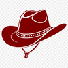 Cowboy Hat Design Elements A detailed illustration of a cowboy hat with intricate design elements.