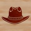 Beautiful Scalable Cowboy Icon A graphic representation of a classic western-style cowboy hat designed as scalable digital art.