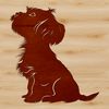 Friendly Havanese Dog Silhouette A small breed dog with a curly coat sitting on a background.