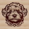 Fluffy Havanese Dog Breed Illustration A small, fluffy dog breed with a curly coat, shown in a clean vector format suitable for various applications.