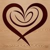 A simple design featuring a stylized heart shape, suitable for various graphic projects.
