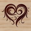 Ornate heart shape with intricate design, suitable for Valentine's Day or wedding decorations.
