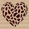 A simple heart shape created in vector format.