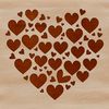 Love Heart Shape with Smooth Curves A single heart shape with rounded edges and smooth curves, suitable for various digital designs.