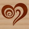 A simple, open-heart shape with a smooth edge and symmetrical design.