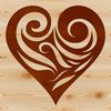 A simple vector design of a love heart shape, suitable for various applications.