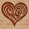 A simple heart shape illustration created in vector format.
