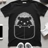 Cute Pocket Pet A detailed illustration of a hedgehog in a pocket-sized design.