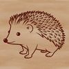 Delicate Hedgehog SVG Design An intricately designed vector image of a small mammal's profile featuring sharp spines.