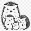 Prickly Portrait A vector illustration of a hedgehog, suitable for digital cutting machines like Cricut or laser cutters.