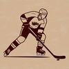 Dynamic Hockey Player SVG Illustration A vector illustration of a hockey player in motion, designed for digital use.