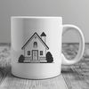 Beautiful Building Clip Art Simple house illustration in vector format, suitable for digital design projects.