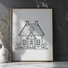 Cozy Single Family Residence Illustration A 2D vector illustration of a single-family dwelling.