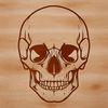 Free Skull Clipart for Download A detailed illustration of a skull, suitable for vector art and cutting machine designs.