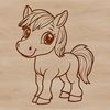 Horse Clip Art Design for Cutting Machines A digital representation of a horse as a scalable graphic file.