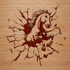 Elegant Horse Silhouette in Motion A detailed illustration of a horse in motion, suitable for vector graphics and design projects.