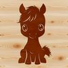 Naturalistic Equine Vector Art A detailed vector illustration of a horse in a naturalistic pose, suitable for graphic design projects.