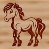 Elegant Equine SVG Design An SVG vector graphic design featuring a horse as the central element.