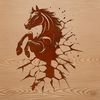 Elegant Equine Graphic Design A graphic representation of an equine animal designed for cutting machines or digital design tools.