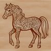 Stunning Horse Illustration in Vector Format A detailed illustration of a horse in a vector format.