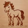 SVG Horse Design for Cricut and Laser Cutters High-quality clip art of a horse suitable for various design applications.