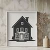 Minimalist House Illustration Vector Graphic A minimalist house illustration designed as a vector graphic.