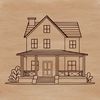 Vector illustration of a single-family home with a simple design.