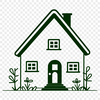 Cozy Residential SVG Design Simple illustration of a residential building with multiple rooms and a roof.