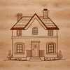 A vector graphic representation of a typical home structure.